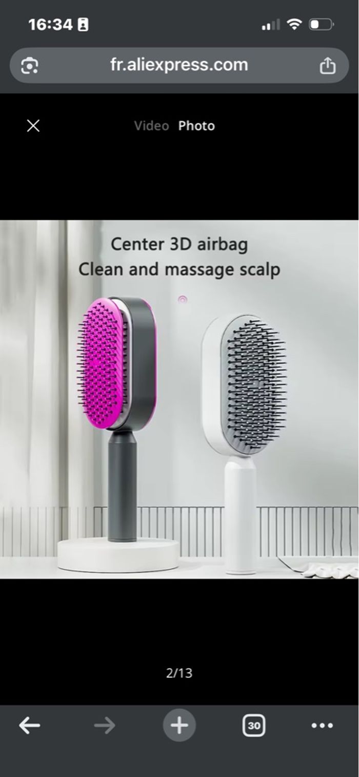 Brosses à cheveux démêlantes nettoyage facile - photo numéro 5