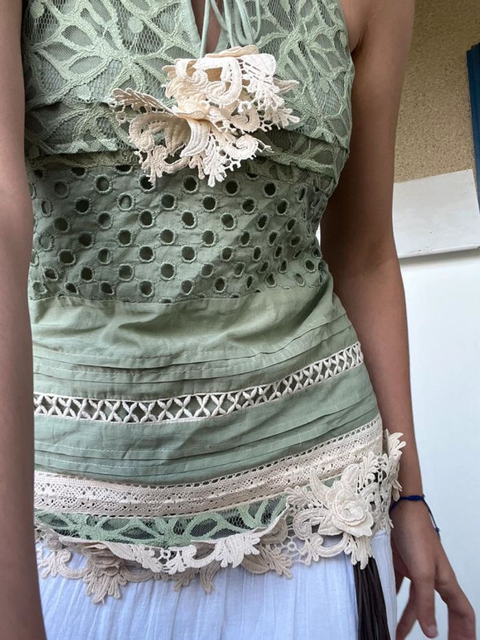Top vintage bohème champêtre barok hippie bohemian - photo numéro 3