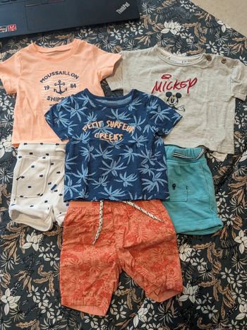 3 tenues manches courtes short