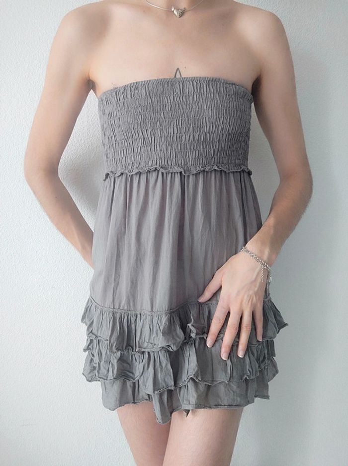 2 en 1 Robe bustier & Jupe droite gros volant vintage - 34/XS à 40/L - photo numéro 2