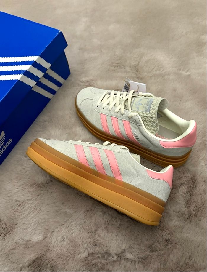 Adidas Gazelle  Bold Wonder Alumina Semi Pink Spark Cream White Beige Rose taille 40 - photo numéro 3