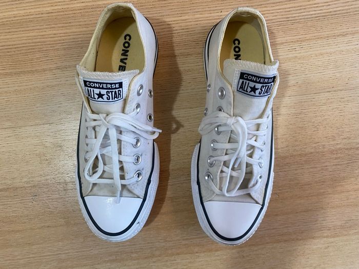 Baskets converse all star blanc crème taille 37,5