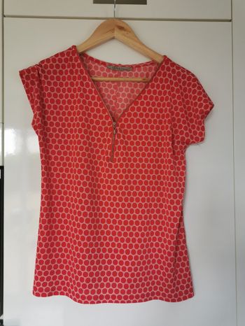 Blouse rouge à pois Sepia t38