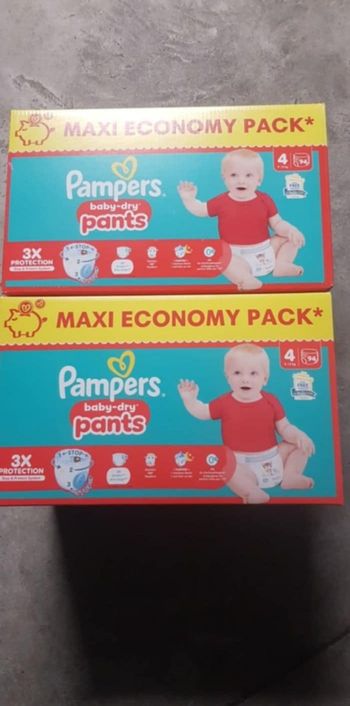 2 boîte de couche pampers pants taille 4 a 40€