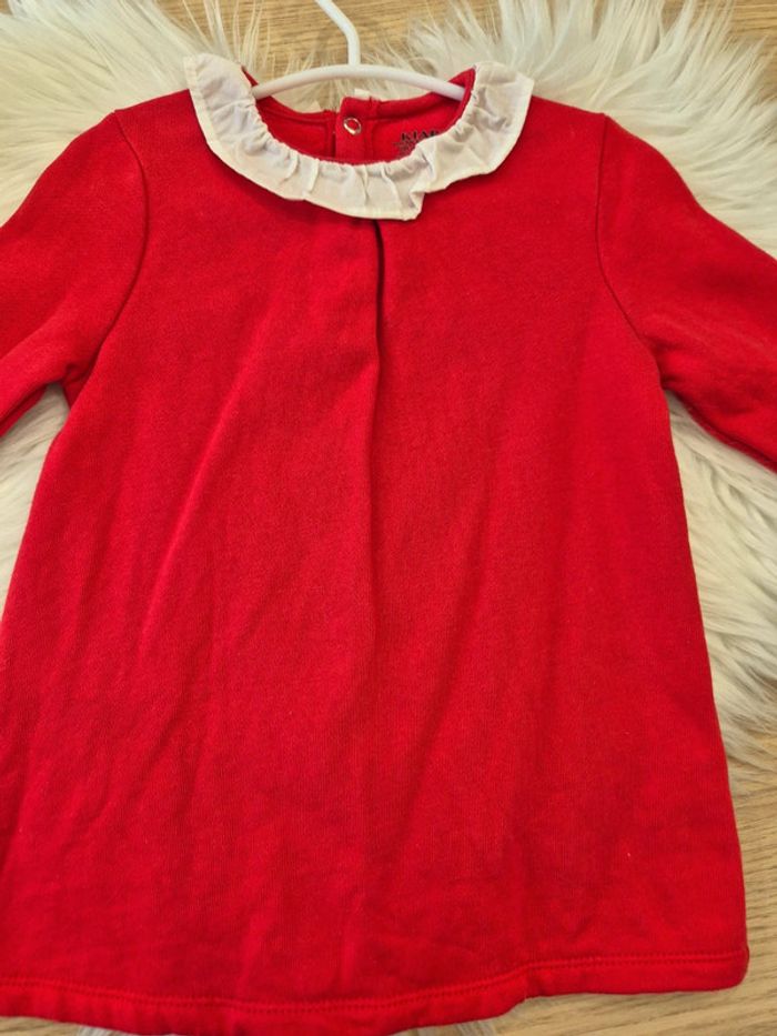 🌹 Magnifique robe molleton rouge 18 mois Kiabi - photo numéro 2