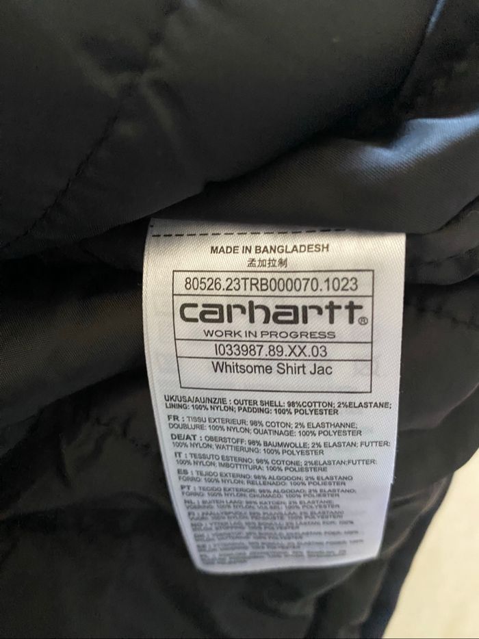 Carhartt Whitesome Shirt Jacket Black - photo numéro 6