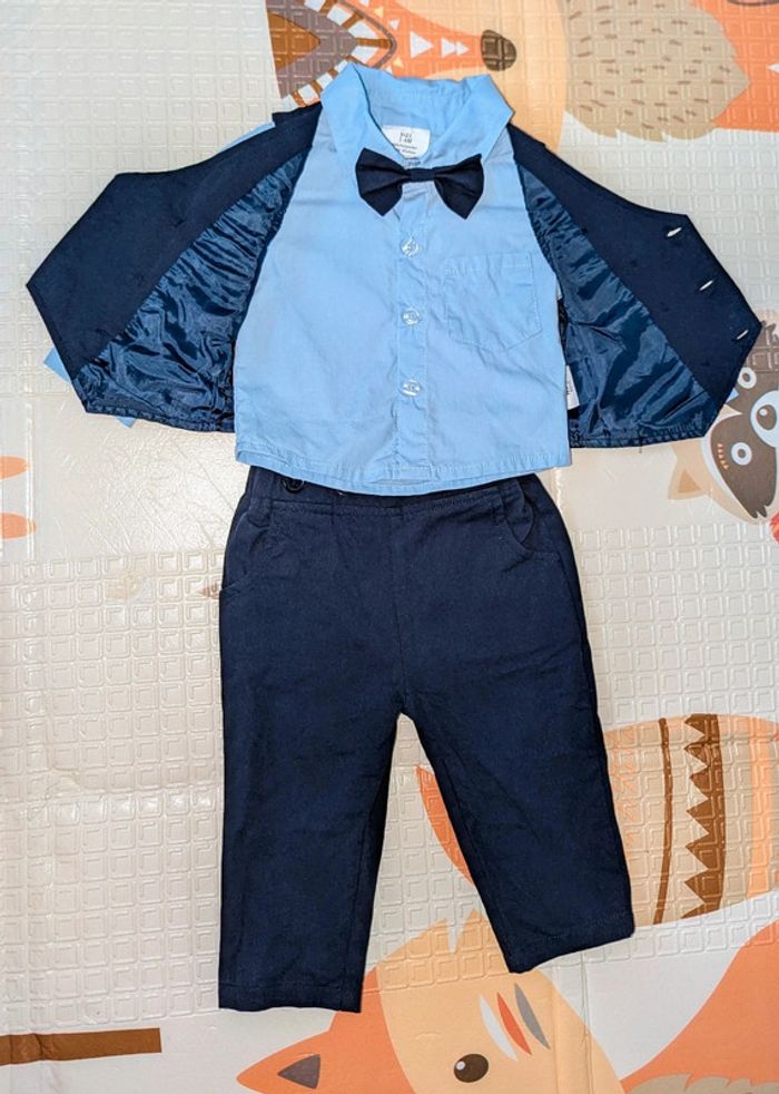Tenue cérémonie bleu 3-6mois - photo numéro 3