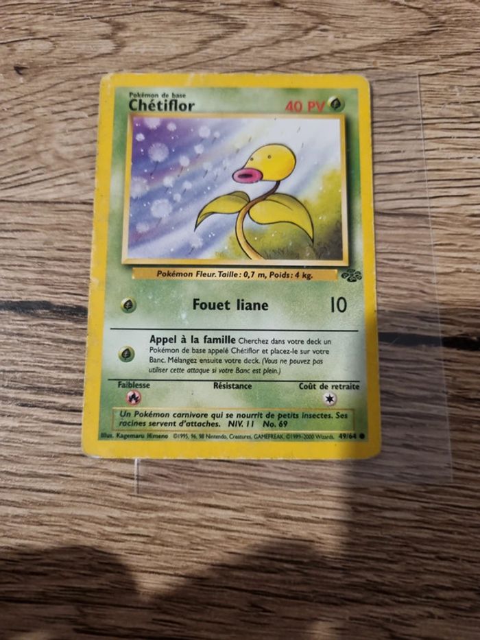 Carte pokémon chétiflor 49/64 année 1999 2000