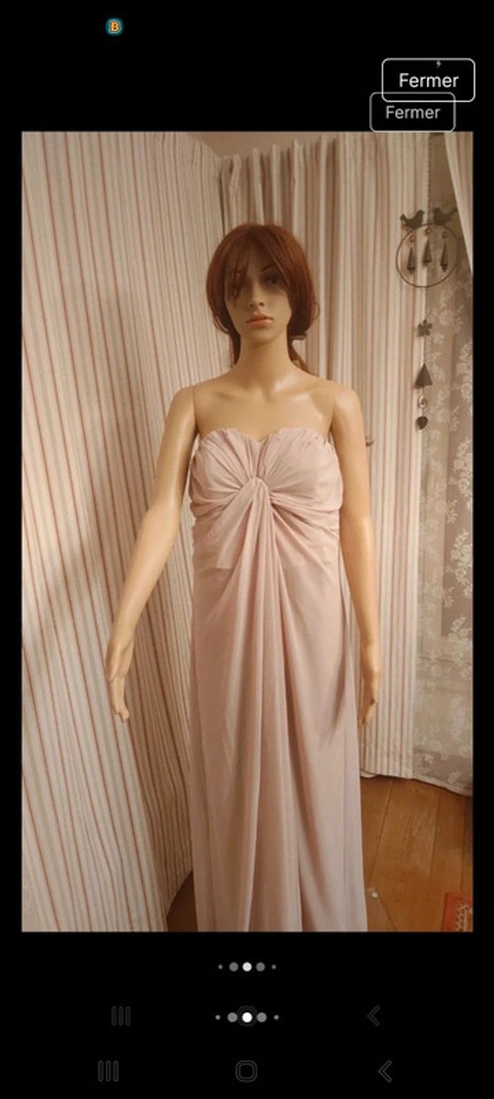 Magnifique Robe de soirée rose H&M eur48 neuve - photo numéro 3