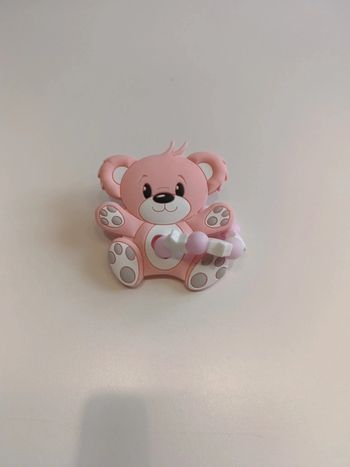 Magnifique anneau de dentition petit ourson Rose