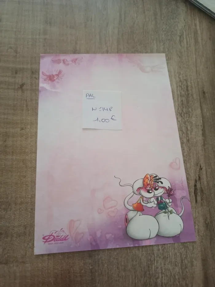 Papier à lettre Diddl 148 1,00€