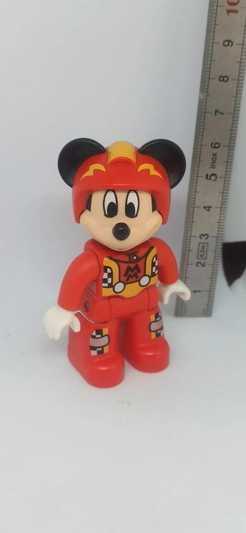 Figurine Mickey souris combinaison pilote rouge lego duplo