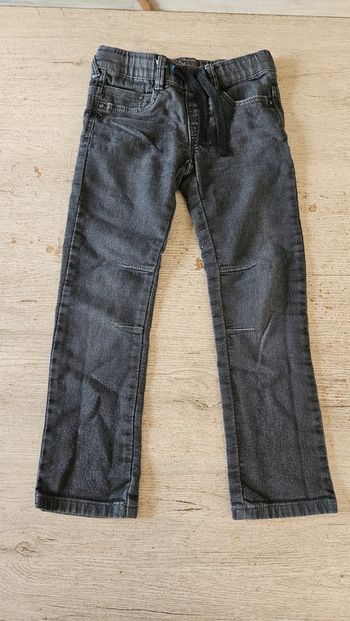 Pantalon gris foncé, slim, très élastique, 6 ans, Z, nickel
