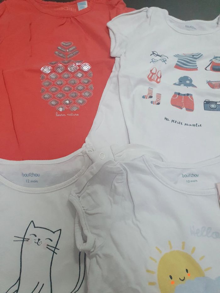 Lot de t shirts fille 12 mois - photo numéro 6