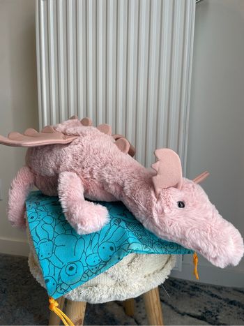 Enorme Peluche JEllYCAT HUGUE DRAGON ROSE 🩷