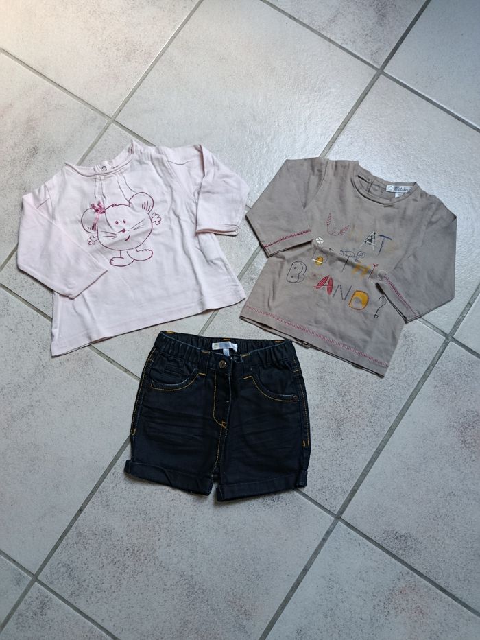 Short et 2 hauts manches longues