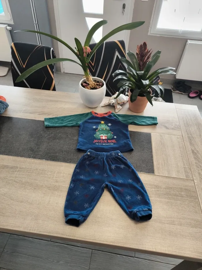 Pyjama hiver 2 pièces garçon 12 mois mots d'enfants