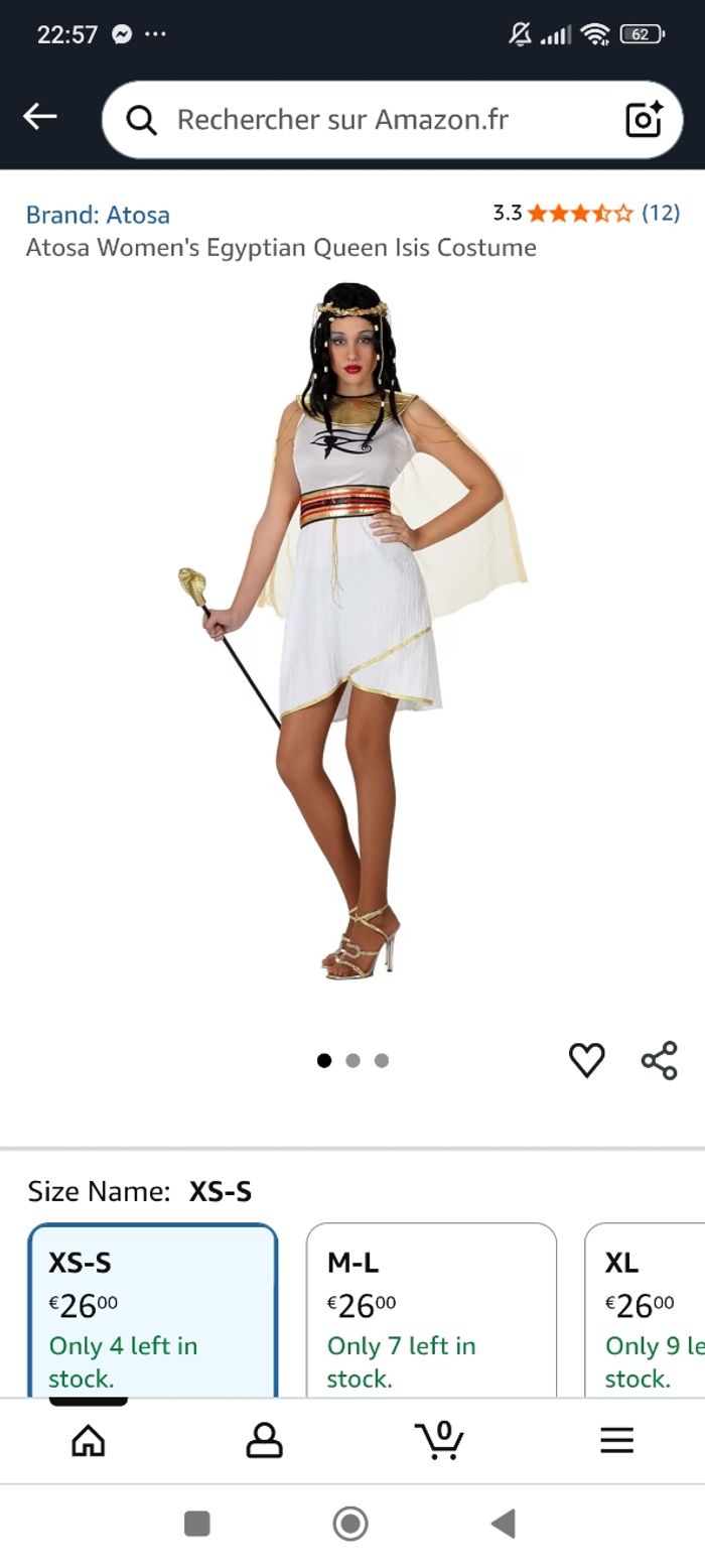 Déguisement égyptien femme XS/S - photo numéro 8