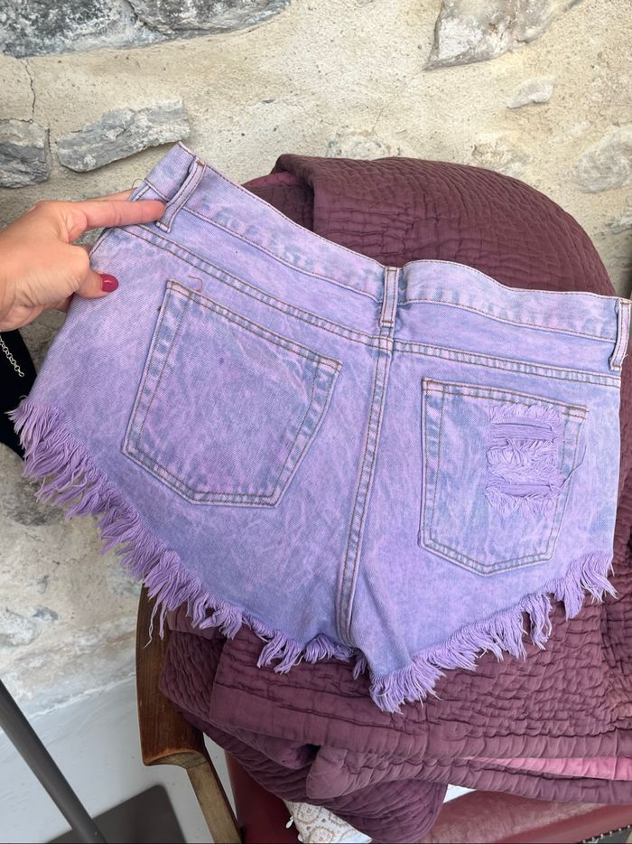 Short tie dye violet cloux grunge tumblr festival coachella runwaydreamz - photo numéro 3