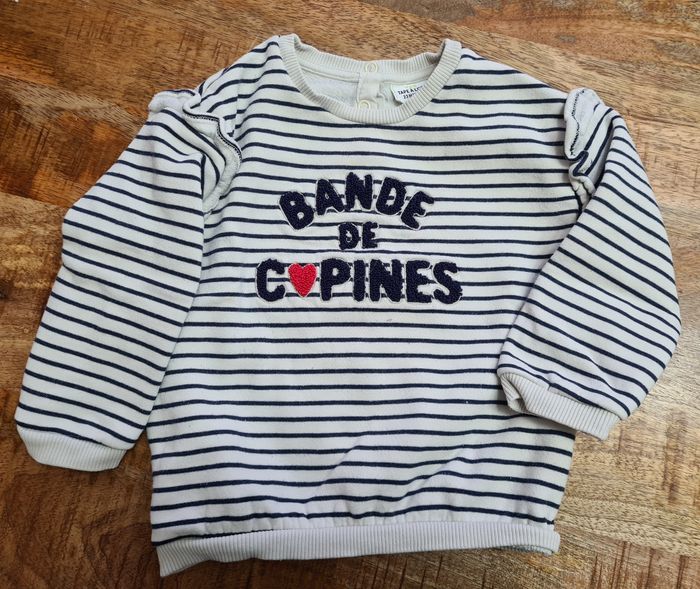 Pull TAO marinière bande de copines 86cm 23mois