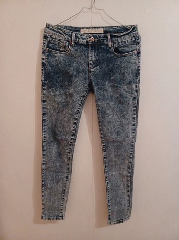 skinny bleu et blanc t38