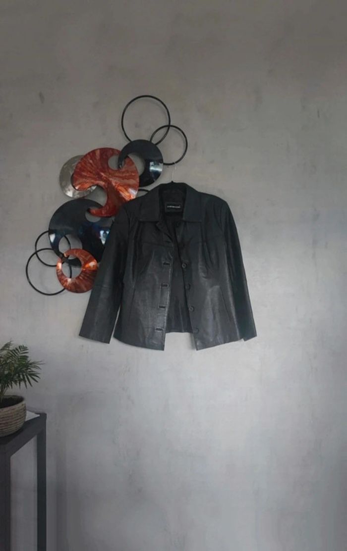 Veste femme en cuir noir Cuiropolis