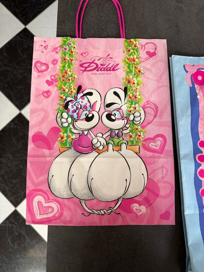 Lot de trois sacs, pochettes diddl
