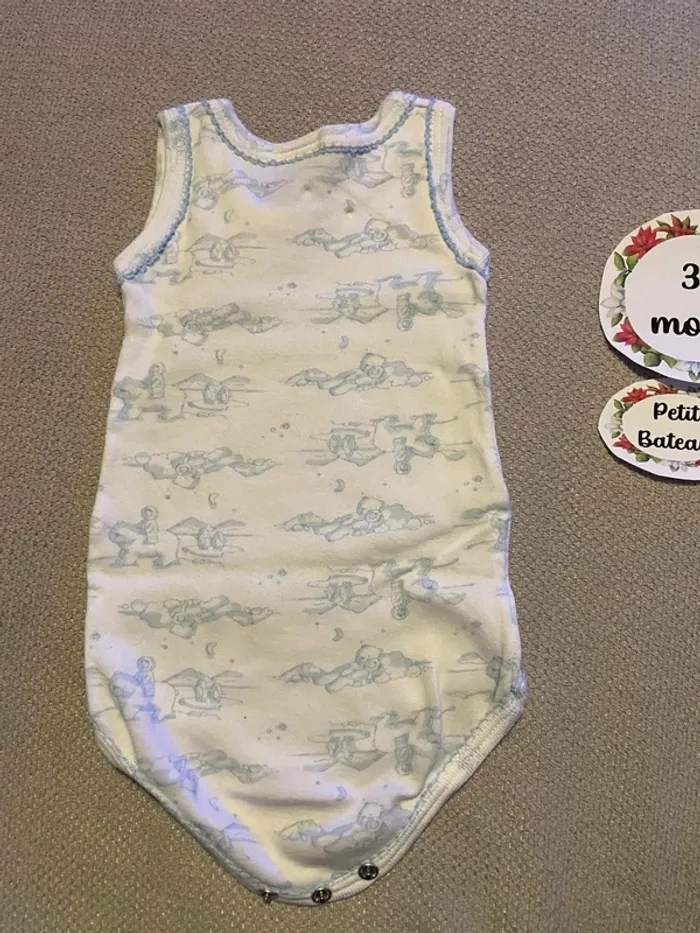 Body petit bateau 3 mois sans manches marcel - photo numéro 4