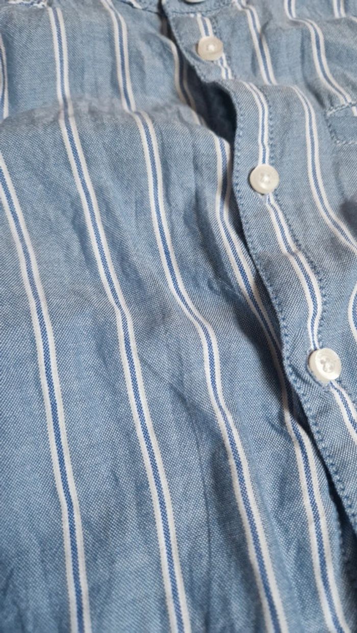 Chemise chic col mao à rayures verticale Tape à l'œil 💥4 ans💥 - photo numéro 4