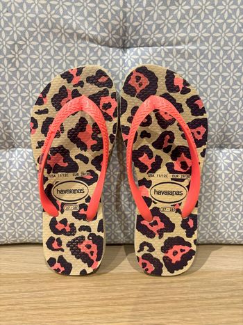 Paire de Claquettes "Léopard Rose" Pointure 29 / 30