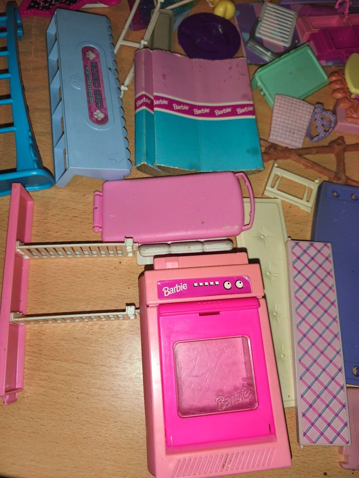 Lot Barbie meubles accessoires vintage pièces détachées machine à coudre mattel vintage - photo numéro 4