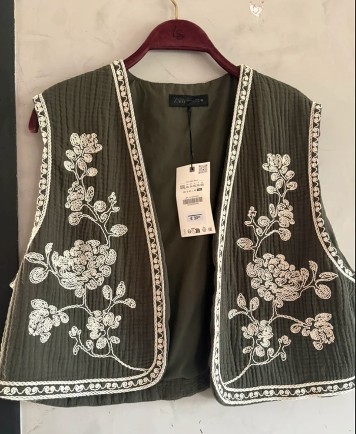 Veste sans manches Kaki / Zara Taille XXL NEUF