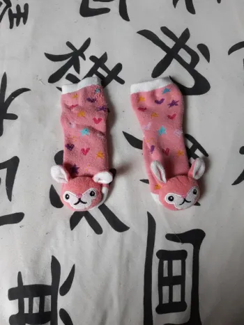 Chaussons chaussettes hiver fille antidérapant 25