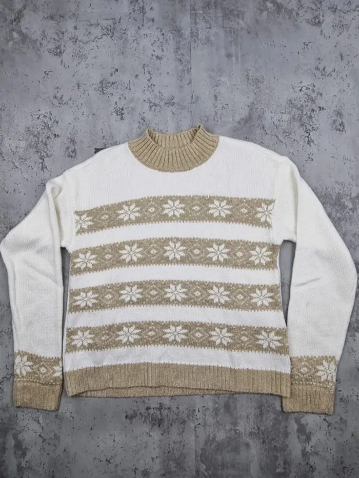 Pull motifs flocons Tommy Hilfiger – Taille XS Femme (mesures en photos) - photo numéro 4