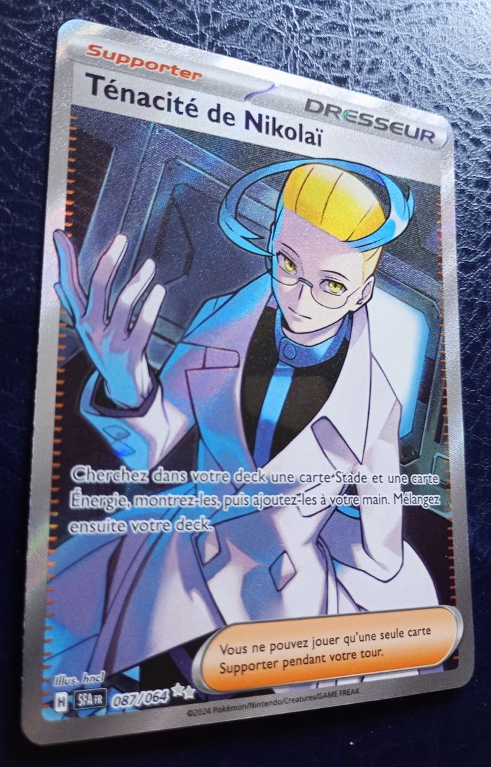 Carte pokémon Ténacité de Nikola ï 087/064  Fable Nébuleuse ultra Rare Fr - photo numéro 2