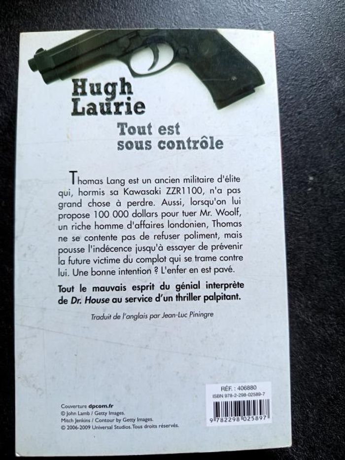 Livre - Tout est sous contrôle - Hugh Laurie - photo numéro 2