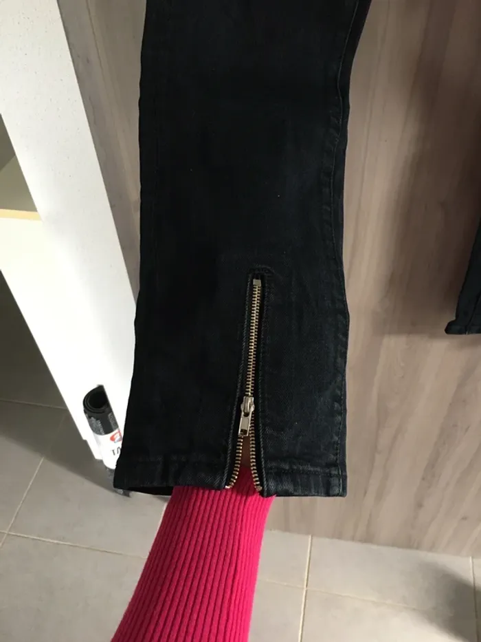 Pantalon jean noir Pimkie coupe droite taille M - photo numéro 4