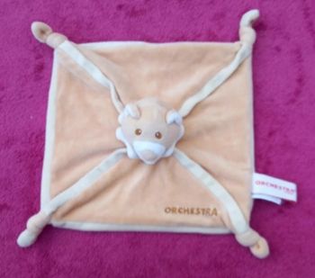 Doudou carre plat ours Orchestra