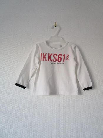 T-shirt blanc IKKS 6 mois TBE