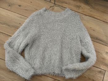 Cache cache Pull Fils métallisés Argent Gris taille L