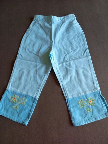 Pantalon turquoise 3 ans