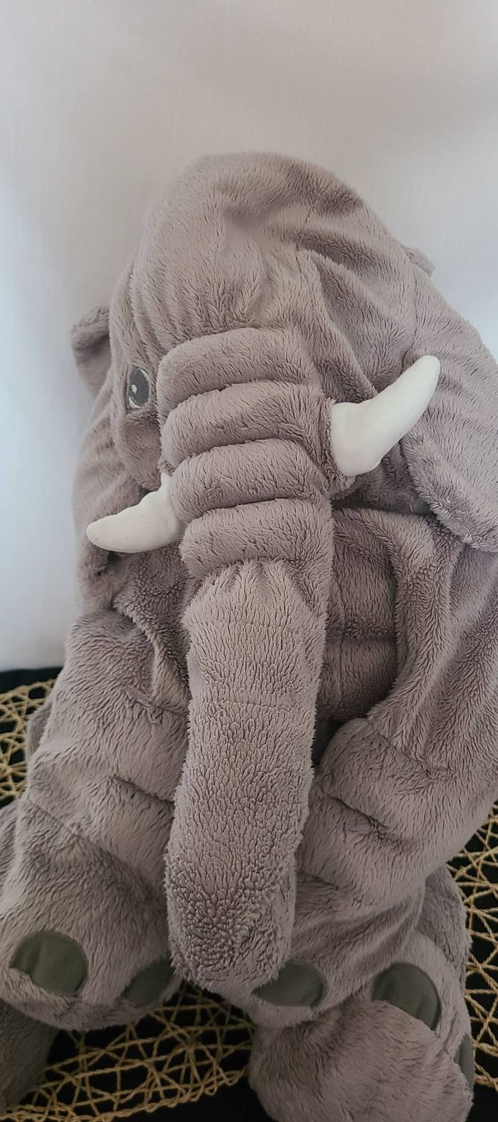 Grande peluche éléphant IKEA Kapplar gris - photo numéro 4