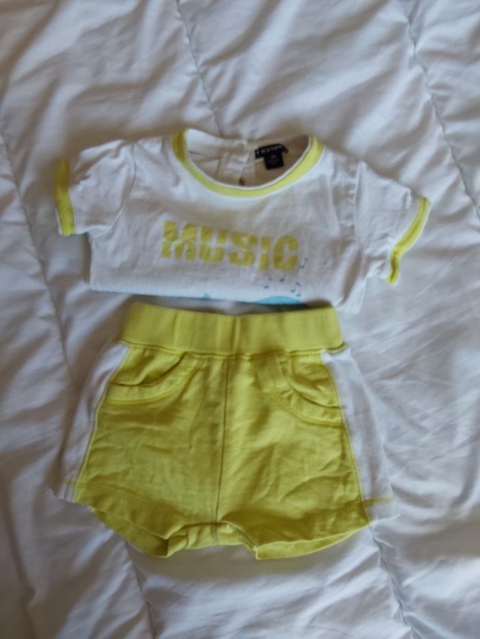 Ensemble short Tee-shirt bébé garçon taille 3mois - photo numéro 3