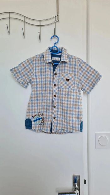 Chemise d'été manches courtes garçons 4-5 ans