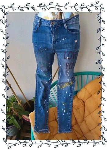 Jean version taché de peinture