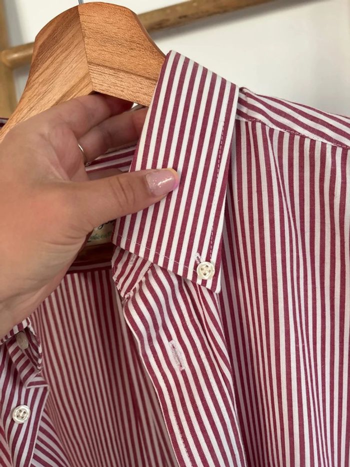 Chemisette à rayure bordeaux et blanche taille L - photo numéro 7