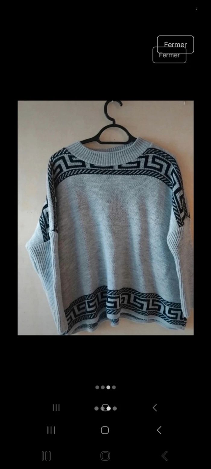 Pull gris femme hiver