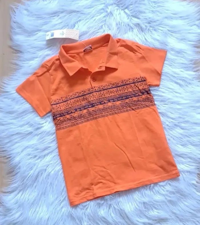 Tee-shirt style polo tape a l'oeil 6 ans
