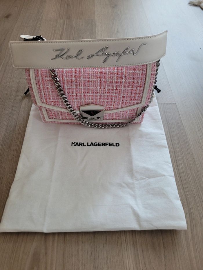 Sac à main Karl Lagerfeld Rose modele "style boucle shoulder bag" - photo numéro 4
