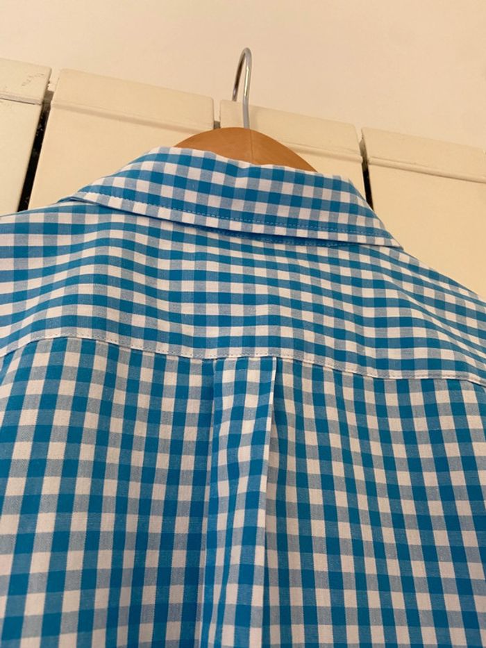 Chemise en coton vichy blanc et bleu Monoprix taille 10 ans - photo numéro 10